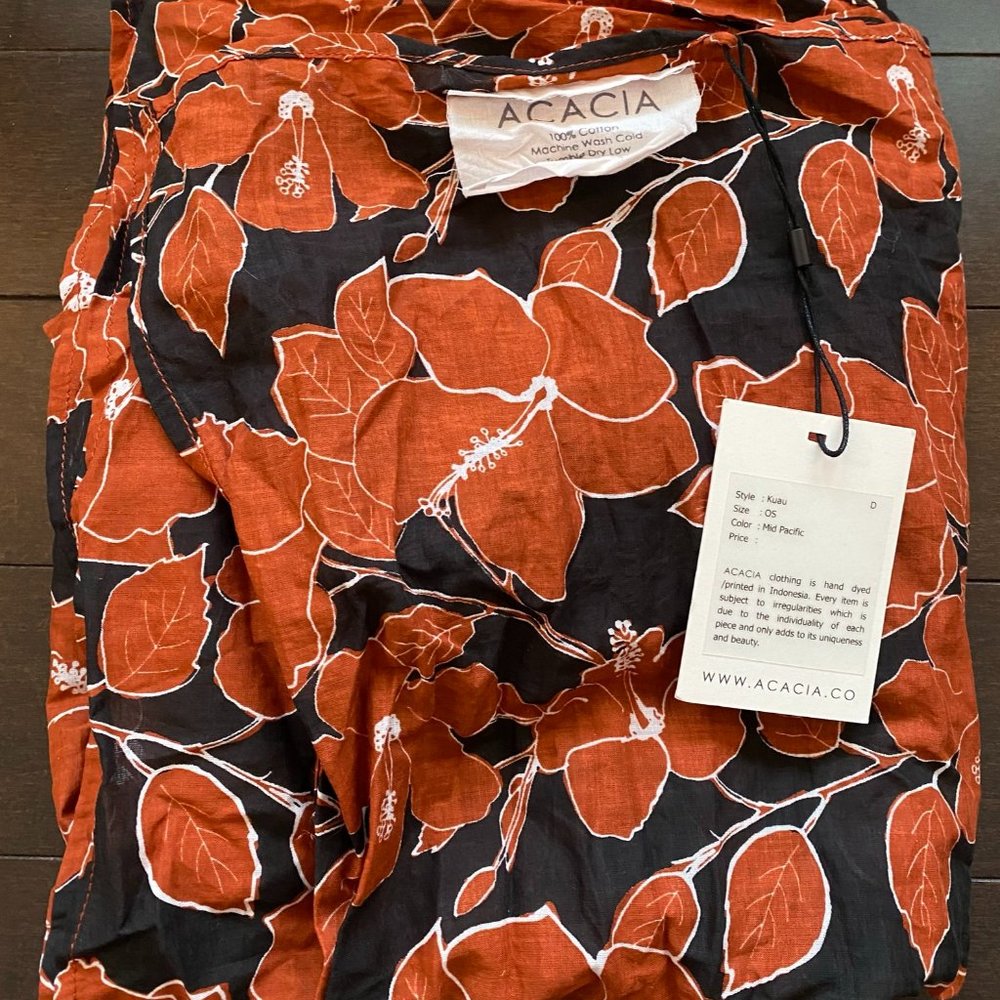 NWT Acacia Mid Pacific Kuau Pareo Sarong Adult OS